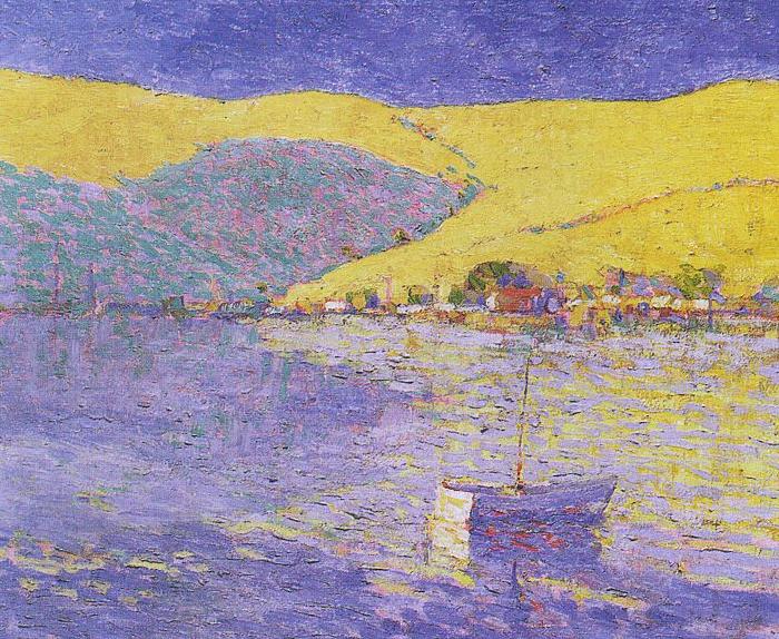 Seldon Connor Gile Boat and Yellow Hills oil painting image